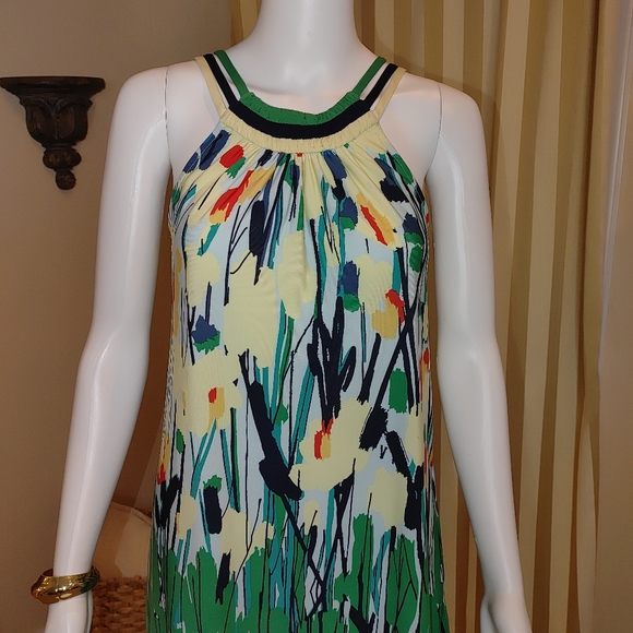 BCBGMAXAZRIA FLORAL HALTER MINI DRESS XSP - Picture 2 of 7